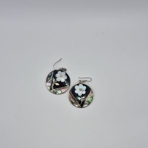 Elegant Floral Mother of Pearl Earrings